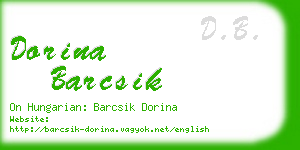 dorina barcsik business card